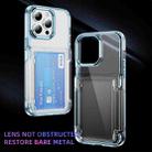 For iPhone XS Max Card Holder Acrylic Hybrid TPU Phone Case(Transparent Blue) - 2