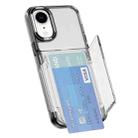 For iPhone XR Card Holder Acrylic Hybrid TPU Phone Case(Transparent Black) - 1