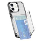 For iPhone 11 Card Holder Acrylic Hybrid TPU Phone Case(Transparent Black) - 1
