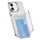 For iPhone 12 Card Holder Acrylic Hybrid TPU Phone Case(Transparent) - 1