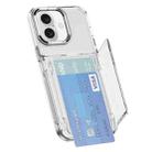 For iPhone 16 Card Holder Acrylic Hybrid TPU Phone Case(Transparent) - 1