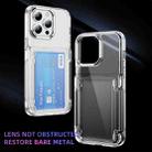 For iPhone 16 Card Holder Acrylic Hybrid TPU Phone Case(Transparent) - 2