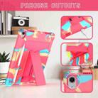 For iPad Air 11 2025 /  2024 T Holder Robot Silicone Hybrid PC Tablet Case(Camouflage Rose Red) - 2