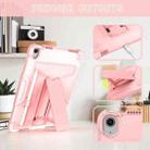 For iPad Air 11 2024 T Holder Robot Silicone Hybrid PC Tablet Case(Rose Gold) - 2