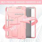 For iPad Air 11 2024 T Holder Robot Silicone Hybrid PC Tablet Case(Rose Gold) - 3