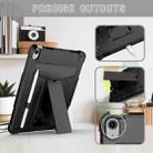 For iPad Air 11 2024 T Holder Robot Silicone Hybrid PC Tablet Case(Black) - 2