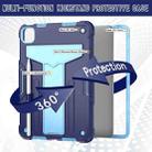 For iPad Pro 11 2024 T Holder Robot Silicone Hybrid PC Tablet Case(Navy Blue Blue) - 3