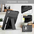 For iPad Pro 11 2024 T Holder Robot Silicone Hybrid PC Tablet Case(Black) - 2