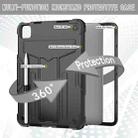 For iPad Pro 11 2024 T Holder Robot Silicone Hybrid PC Tablet Case(Black) - 3