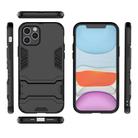 For iPhone 12 / 12 Pro PC + TPU Shockproof Protective Case with Invisible Holder(Black) - 2