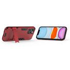 For iPhone 12 / 12 Pro PC + TPU Shockproof Protective Case with Invisible Holder(Red) - 3