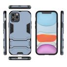 For iPhone 12 / 12 Pro PC + TPU Shockproof Protective Case with Invisible Holder(Navy Blue) - 2