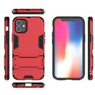 For iPhone 12 mini PC + TPU Shockproof Protective Case with Invisible Holder(Red) - 2