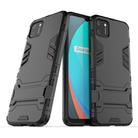 For OPPO Realme C11 PC + TPU Shockproof Protective Case with Invisible Holder(Black) - 1