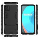 For OPPO Realme C11 PC + TPU Shockproof Protective Case with Invisible Holder(Black) - 2