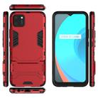 For OPPO Realme C11 PC + TPU Shockproof Protective Case with Invisible Holder(Red) - 2