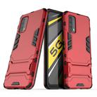 For Vivo iQOO Z1x PC + TPU Shockproof Protective Case with Invisible Holder(Red) - 1