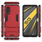 For Vivo iQOO Z1x PC + TPU Shockproof Protective Case with Invisible Holder(Red) - 2