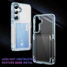 For Samsung Galaxy S22 5G Card Holder Acrylic Hybrid TPU Phone Case(Transparent Blue) - 2