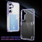For Samsung Galaxy S22 5G Card Holder Acrylic Hybrid TPU Phone Case(Transparent Purple) - 2