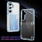 For Samsung Galaxy S22 Ultra 5G Card Holder Acrylic Hybrid TPU Phone Case(Transparent Blue) - 2