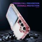 For Samsung Galaxy S23 FE 5G Card Holder Acrylic Hybrid TPU Phone Case(Transparent Pink) - 3