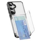 For Samsung Galaxy S24 5G Card Holder Acrylic Hybrid TPU Phone Case(Transparent Black) - 1