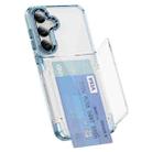 For Samsung Galaxy S24 5G Card Holder Acrylic Hybrid TPU Phone Case(Transparent Blue) - 1