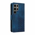 For Samsung Galaxy S24 Ultra 5G Embossed Rhombus Starry Leather Phone Case(Blue) - 3