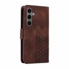 For Samsung Galaxy S24+ 5G Embossed Rhombus Starry Leather Phone Case(Brown) - 3