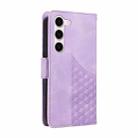 For Samsung Galaxy S23 5G Embossed Rhombus Starry Leather Phone Case(Purple) - 3