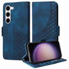 For Samsung Galaxy S23+ 5G Embossed Rhombus Starry Leather Phone Case(Blue) - 1