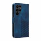 For Samsung Galaxy S23 Ultra 5G Embossed Rhombus Starry Leather Phone Case(Blue) - 3