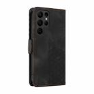 For Samsung Galaxy S23 Ultra 5G Embossed Rhombus Starry Leather Phone Case(Black) - 3