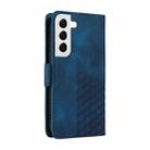 For Samsung Galaxy S22 5G Embossed Rhombus Starry Leather Phone Case(Blue) - 3