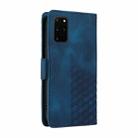 For Samsung Galaxy S20+ Embossed Rhombus Starry Leather Phone Case(Blue) - 3