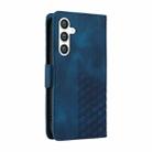 For Samsung Galaxy S23 FE 5G Embossed Rhombus Starry Leather Phone Case(Blue) - 3