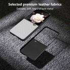 For Honor Magic V Flip Black Frame Woven Texture PU Phone Case(White) - 3