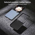For Honor Magic V Flip Black Frame Woven Texture PU Phone Case(Light Blue) - 3