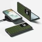 For Honor Magic Vs3 Black Frame Woven Texture PU Phone Case(Green) - 2