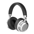 CR-9 Metal Retro Head-mounted Wireless Bluetooth Earphone(Silver Black) - 1