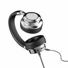 CR-9 Metal Retro Head-mounted Wireless Bluetooth Earphone(Silver Black) - 3