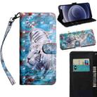 For iPhone 12 mini 3D Painting Pattern Coloured Drawing Horizontal Flip PU Leather Case with Holder & Card Slots & Wallet & Lanyard(Tiger) - 1