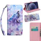 For iPhone 12 mini 3D Painting Pattern Coloured Drawing Horizontal Flip PU Leather Case with Holder & Card Slots & Wallet & Lanyard(Howling Wolf) - 1