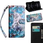 For iPhone 12 / 12 Pro 3D Painting Pattern Coloured Drawing Horizontal Flip PU Leather Case with Holder & Card Slots & Wallet & Lanyard(Tiger) - 1