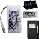 For iPhone 12 Pro Max 3D Painting Pattern Coloured Drawing Horizontal Flip PU Leather Case with Holder & Card Slots & Wallet & Lanyard(Cat) - 1