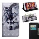 For LG K41s 3D Painting Pattern Coloured Drawing Horizontal Flip PU Leather Case with Holder & Card Slots & Wallet & Lanyard(Husky) - 1