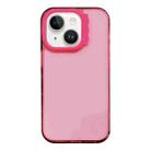 For iPhone 13 Colorful Wavy Circle PC Hybrid TPU Phone Case(Rose Red) - 1