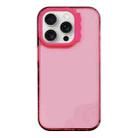 For iPhone 14 Pro Colorful Wavy Circle PC Hybrid TPU Phone Case(Rose Red) - 1