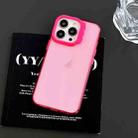 For iPhone 14 Pro Max Colorful Wavy Circle PC Hybrid TPU Phone Case(Rose Red) - 2